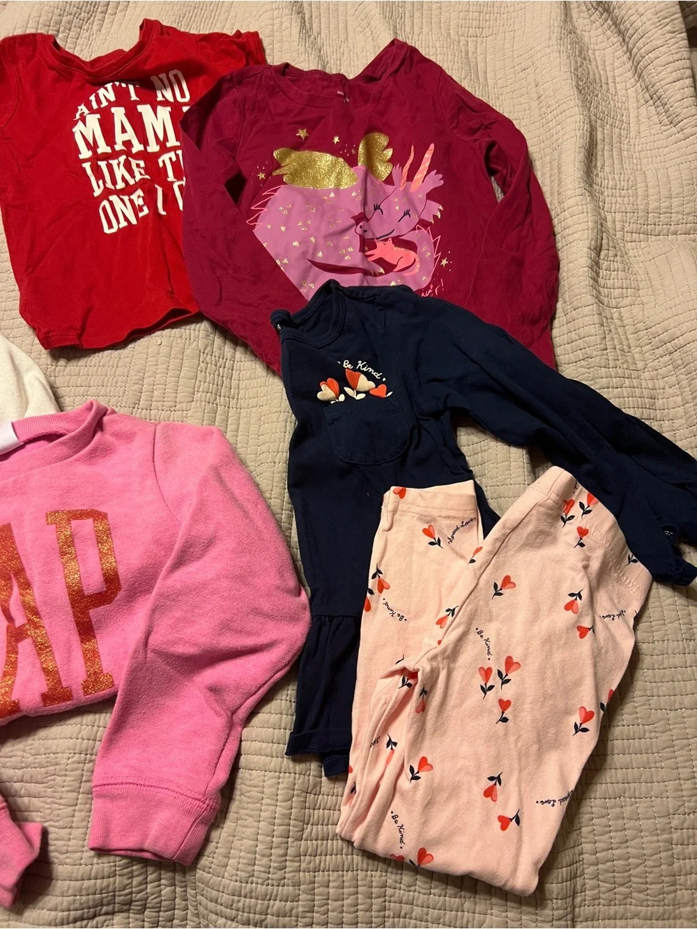 GAP Kids Gradient Logo Sweatshirt Bundle with 2 shirts & a shirt/ legging outfit